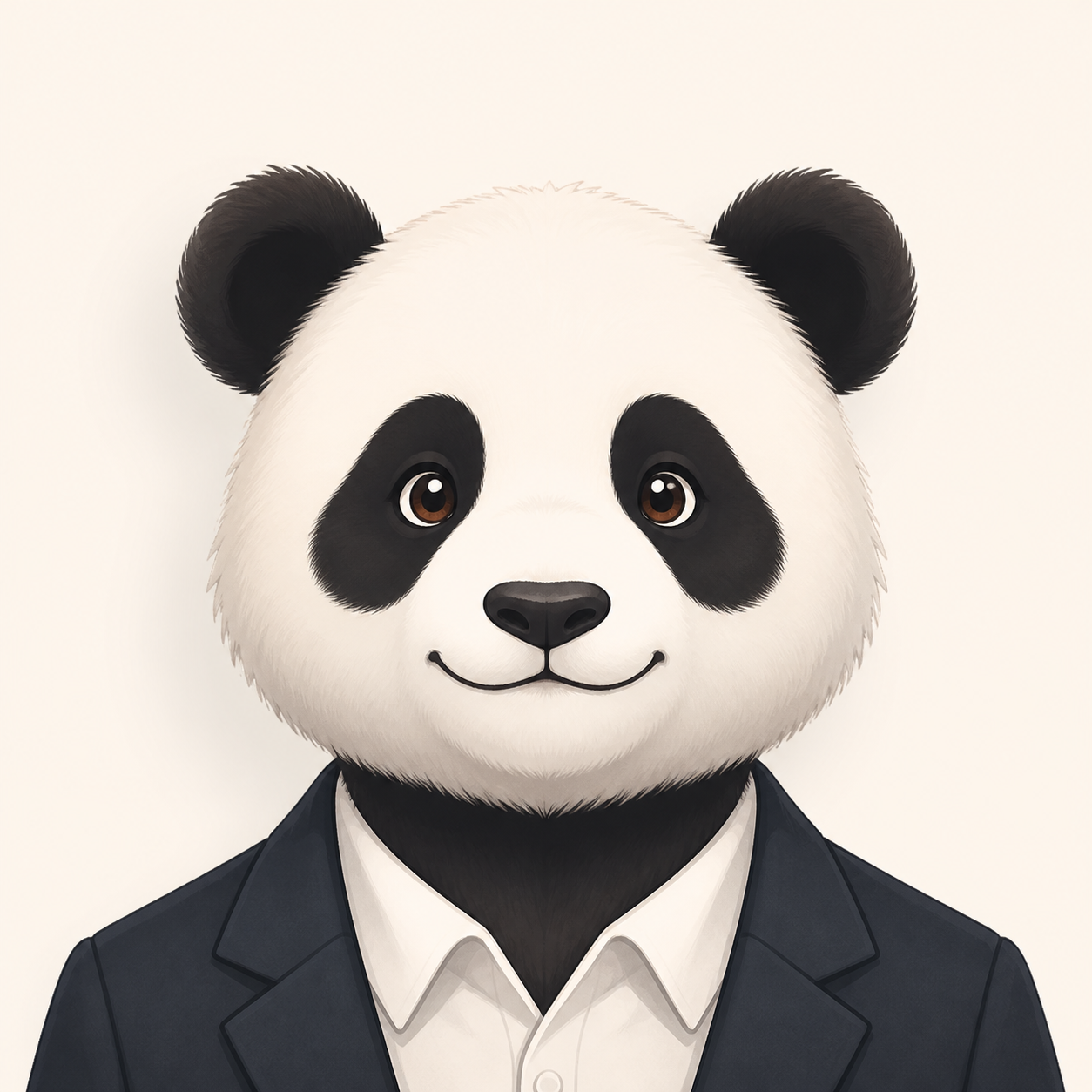 Temporary cartoon panda profile avatar